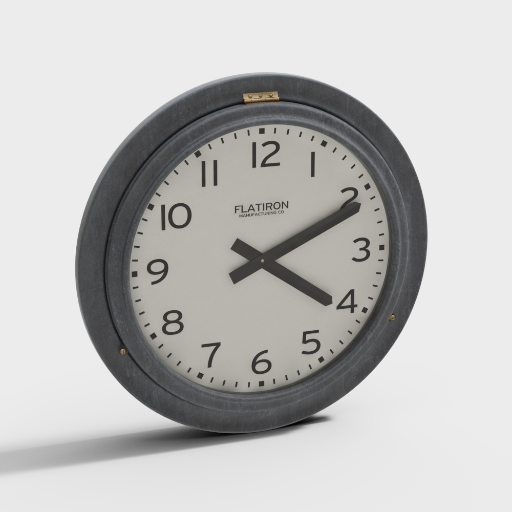 Vintage Industrial Clock 3D model
