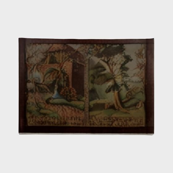 Ancient Courtyard 3D Model in Low Polygon Style