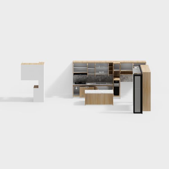 Modern Kitchen Design 3D model