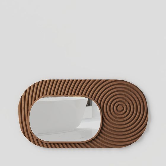 Stylish Spiral Mirror Frame 3D model for Creative Spaces