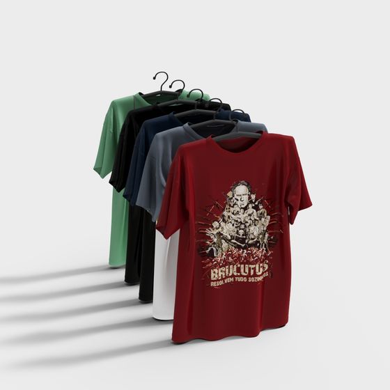 Dynamic 3D T-Shirt Display Rack Model