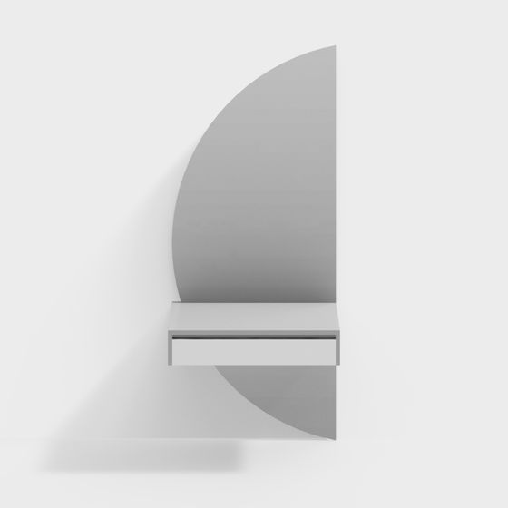 Curved Wall Shelf 3D model