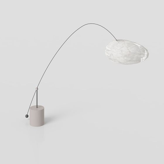 Stylish Low-Polygon Floor Lamp 3D model for Modern Interiors