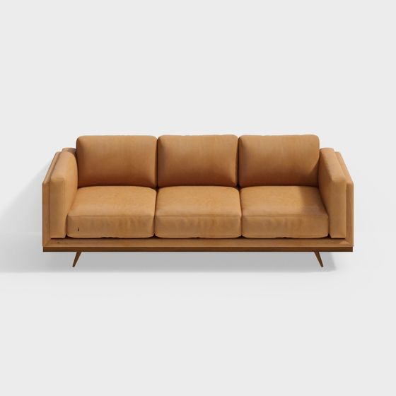 Contemporary Low-Poly Sofa 3D model