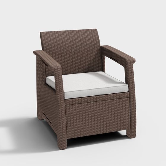 Stylish Low-Poly Lounge Chair 3D model
