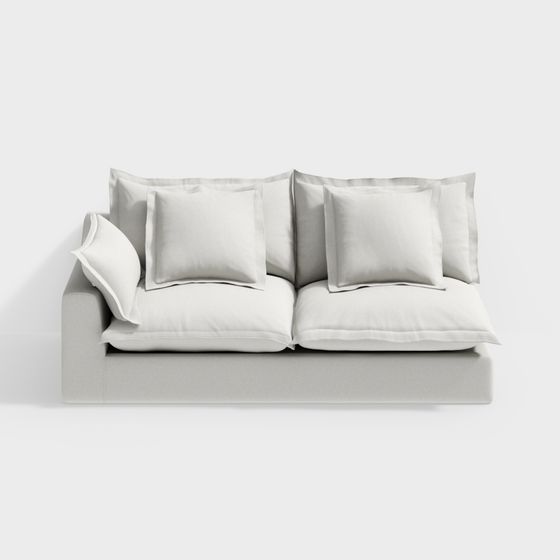 Minimalist Sofa 3D model for Contemporary Spaces