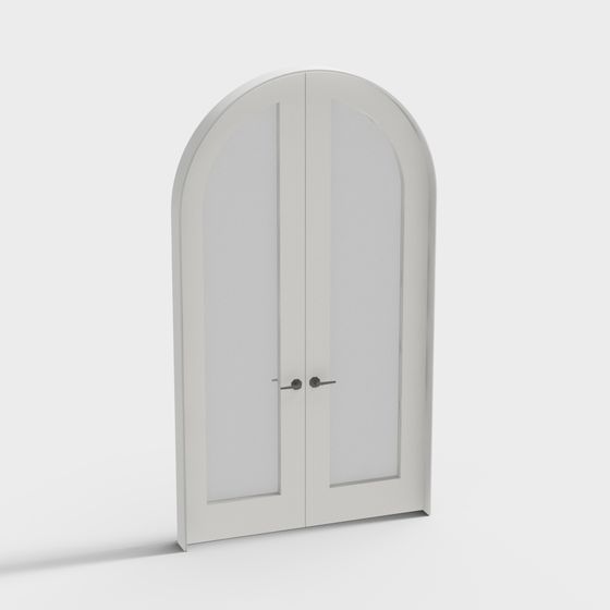 Elegant Arch Double Door 3D model
