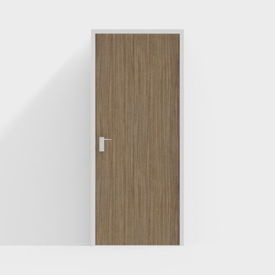 Stylish Wood Grain Door 3D model for Modern Interiors