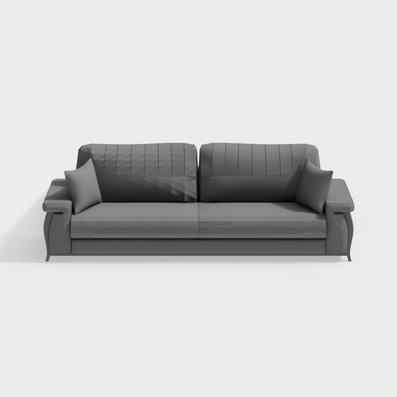 Stylish Low-Poly Sofa 3D model for Modern Interiors