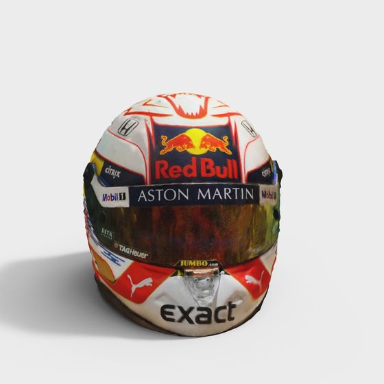 Detailed Red Bull Racing Helmet 3D model