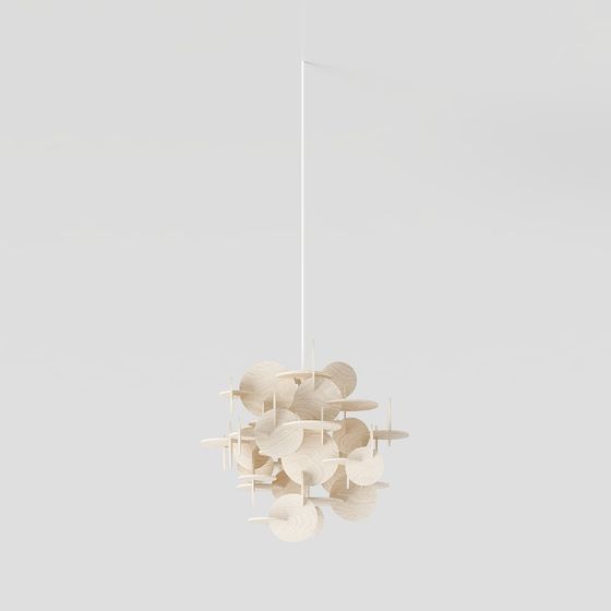 Suspended Light 3D model - Elegant Contemporary Chandelier