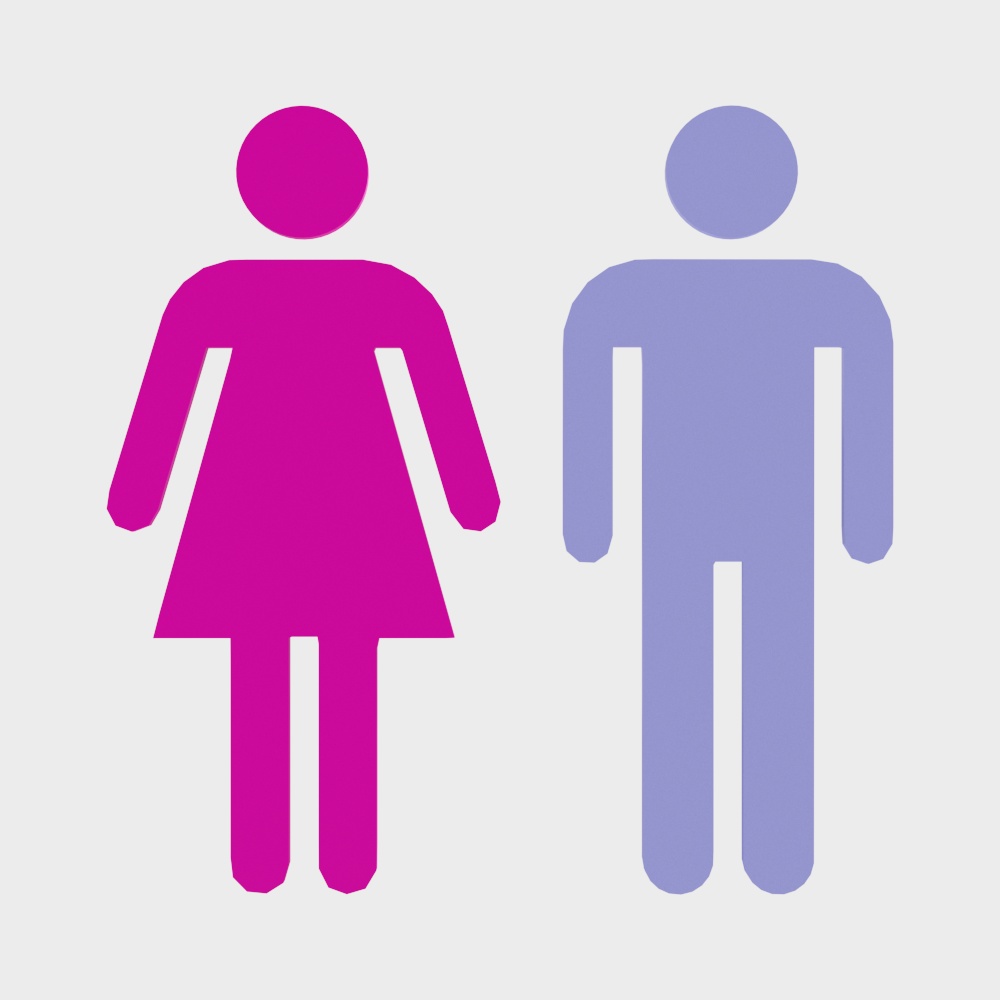 Männlich+Weiblich+Badezimmer-Symbole
