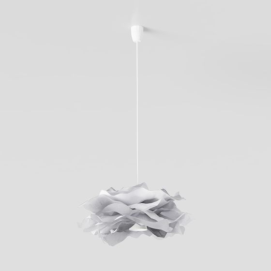 Elegant Wave Light Pendant 3D model for Modern Interiors