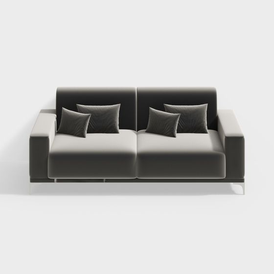 Elegant Minimalist Sofa 3D model for Modern Interiors