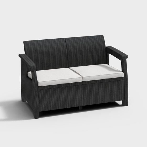 Urban Retreat Outdoor Sofa 3D model for Modern Living