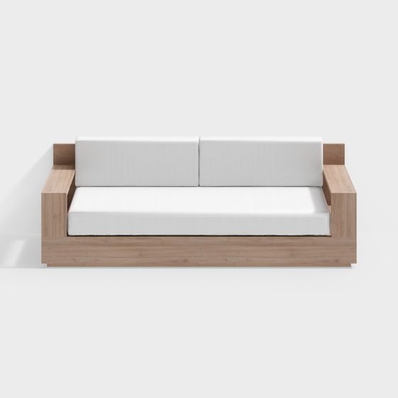 Elegant Low-Poly Sofa 3D model for Contemporary Design