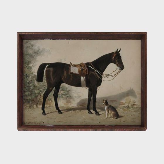 Horse and Shepherd Dog 3D model