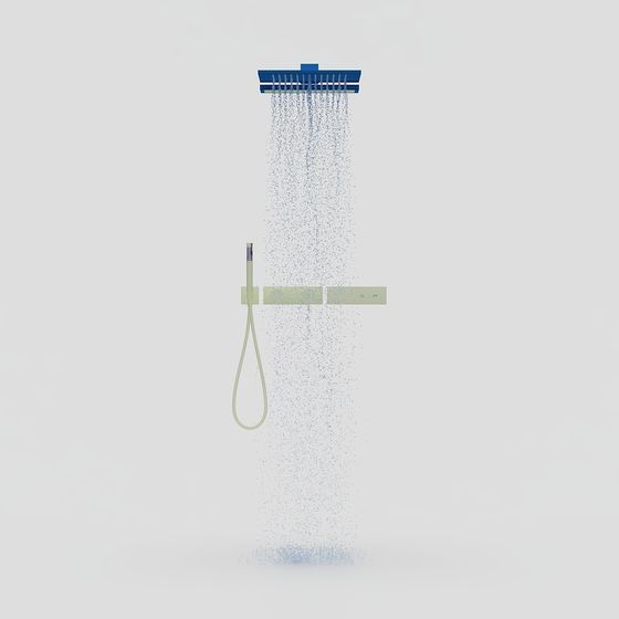 Stylish Shower Head 3D model for Modern Interiors