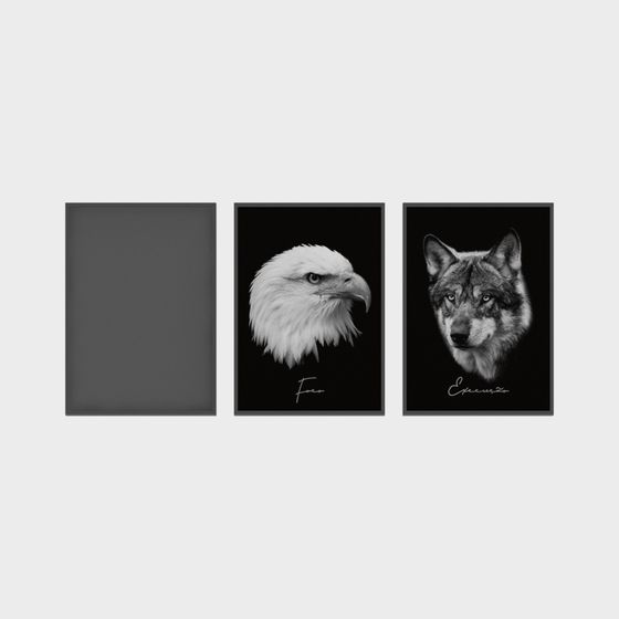 Stunning 3D Animal Models: Eagle and Wolf