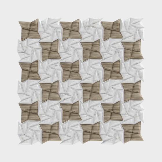 Origami Art Wall 3D model
