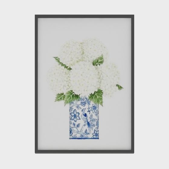 Hydrangea Bouquet Low-Poly 3D Model