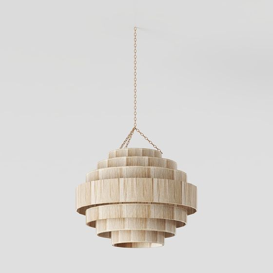 Natural Layered Pendant Light 3D model