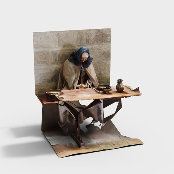 мертвая молящаяся монахиня