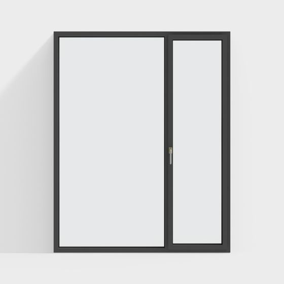 Sleek Double Door Sliding Window 3D Model for Modern Spaces