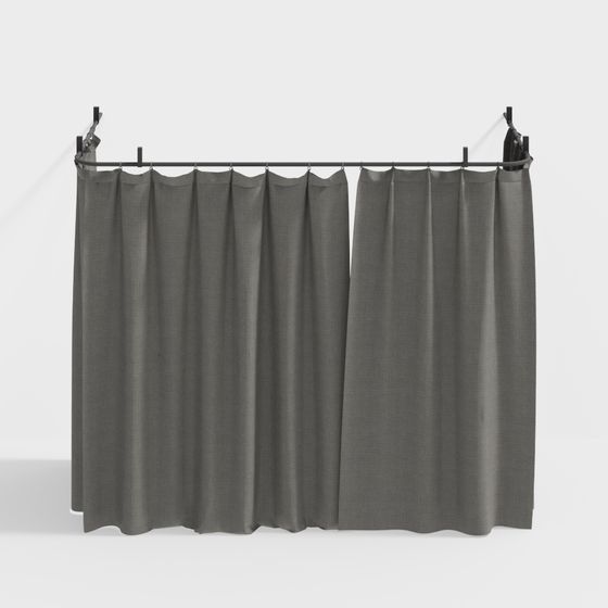 Elegant Minimalist Curtain 3D Model