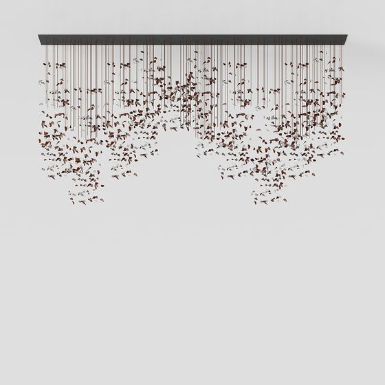 Autumn Rain Leaves Low-Poly 3D Model