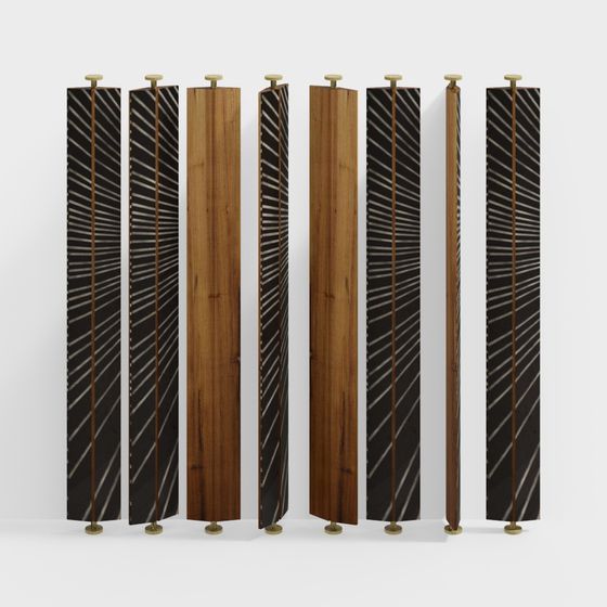 Stylish Low-Polygon Geometric Column 3D model