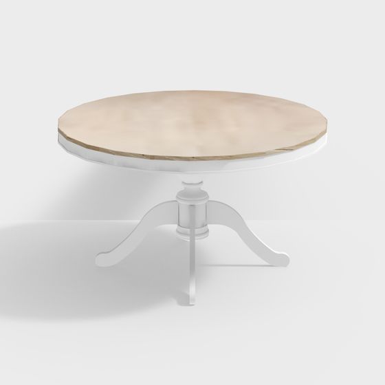 Stylish Low-Poly Round Table 3D model