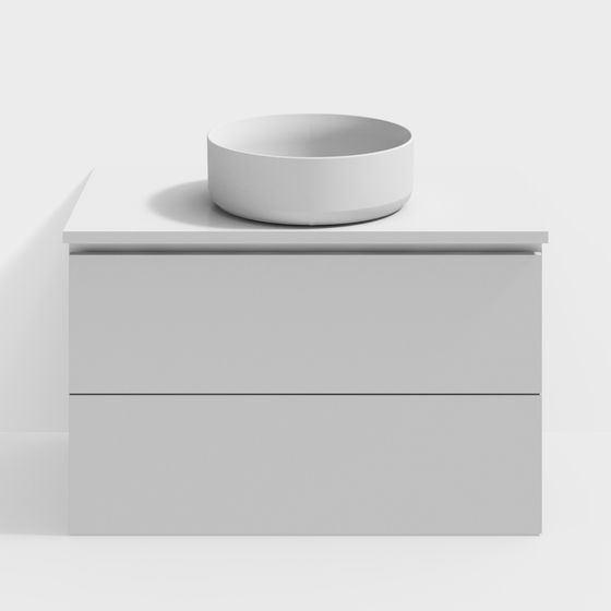 Modern Minimalist Bathroom Vanity 3D model
