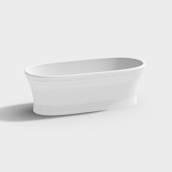 Stylish Minimalist Bathtub 3D model