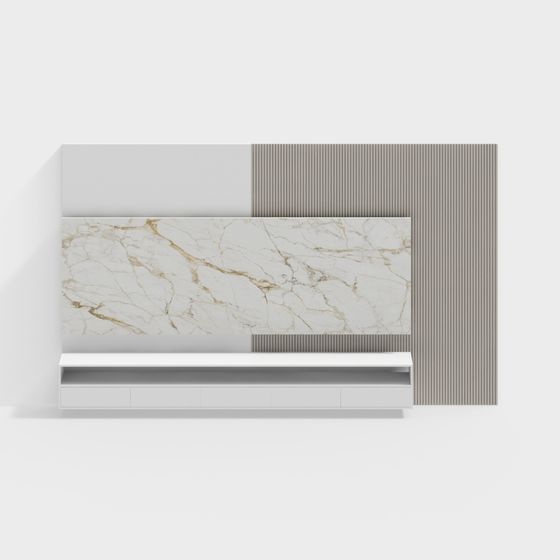 Urban Living Room TV Cabinet 3D model