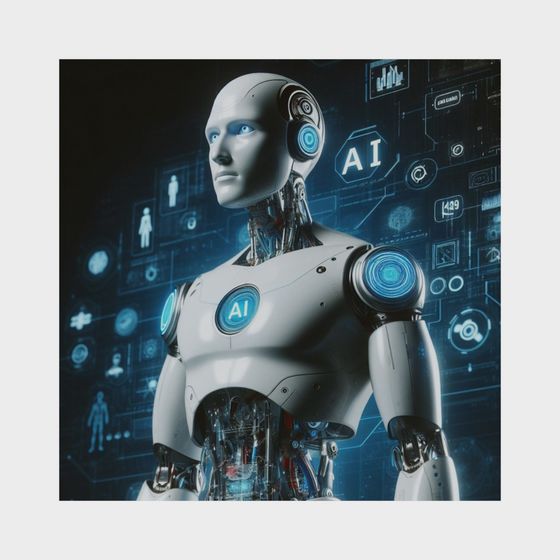 Futuristic AI Robot 3D Model Design