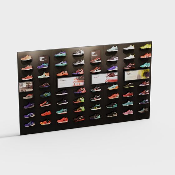 Shoe Wall Display 3D model