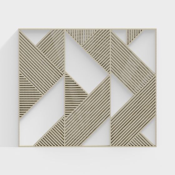 Stylish Geometric Light Screen 3D model for Creative Use