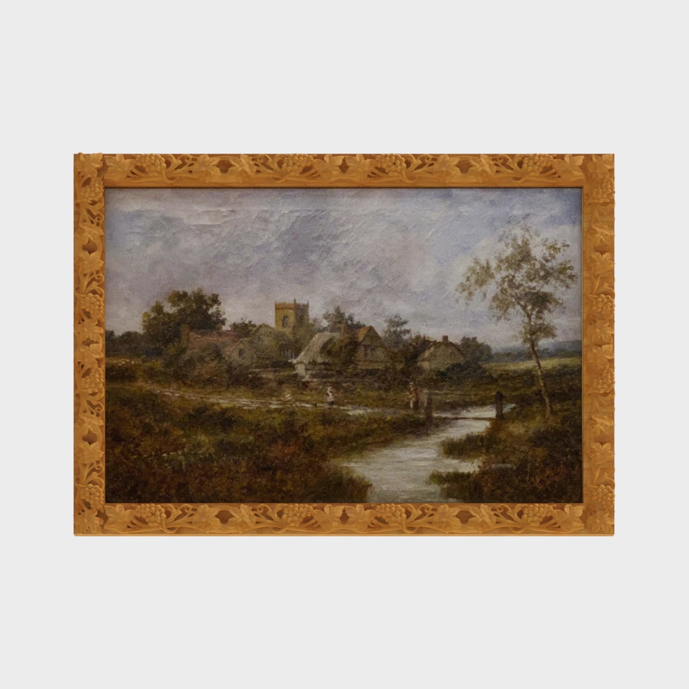 Serene Countryside Landscape 3D model