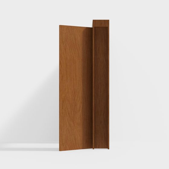 Low Polygon Wooden Screen 3D Model