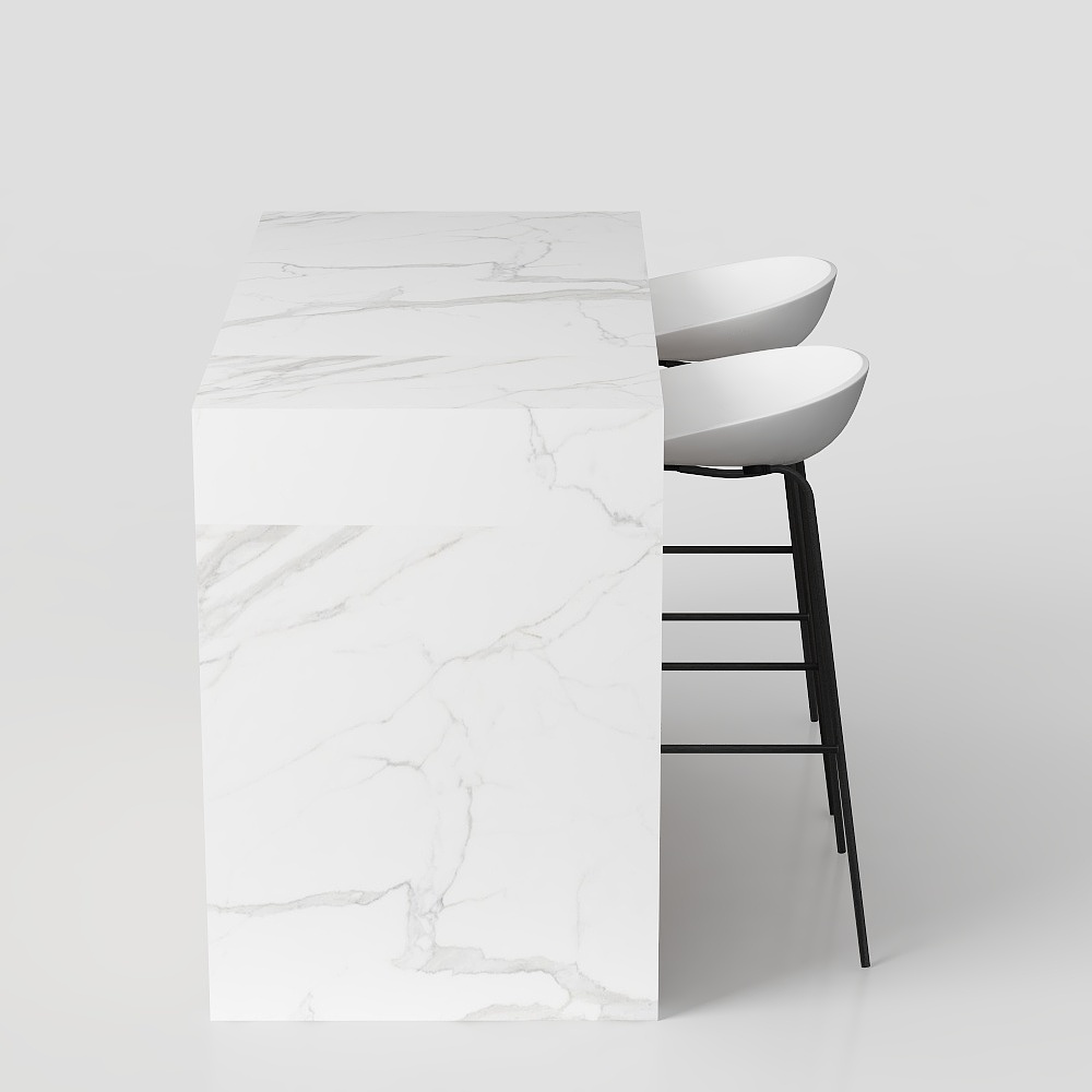 Elegant Marble Bar Counter 3D model