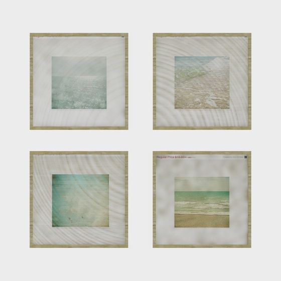 Elegant Beach-Themed 3D Frame Models