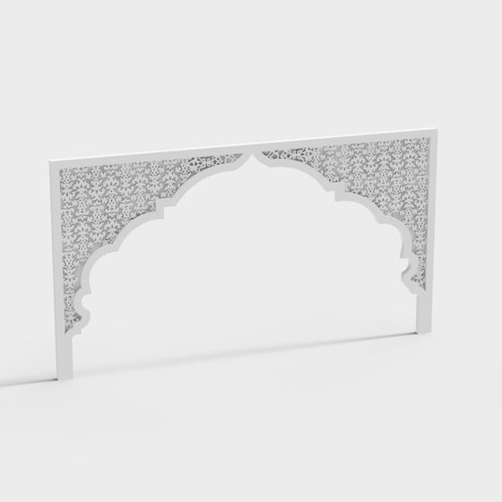 Arabesque Arch 3D model for Creative Projects