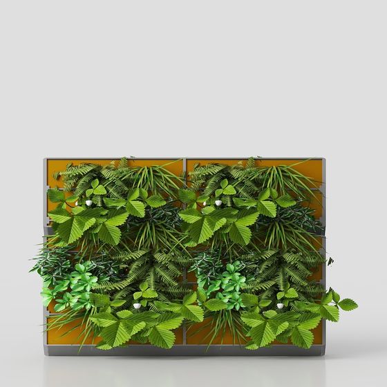 Vertical Garden Wall 3D model for Creative Design