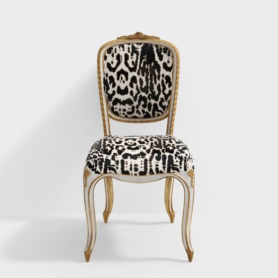 Leopard Glam Chair 3D model