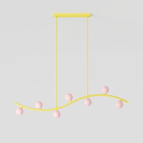 Stylish Low-Poly Pendant Light 3D model