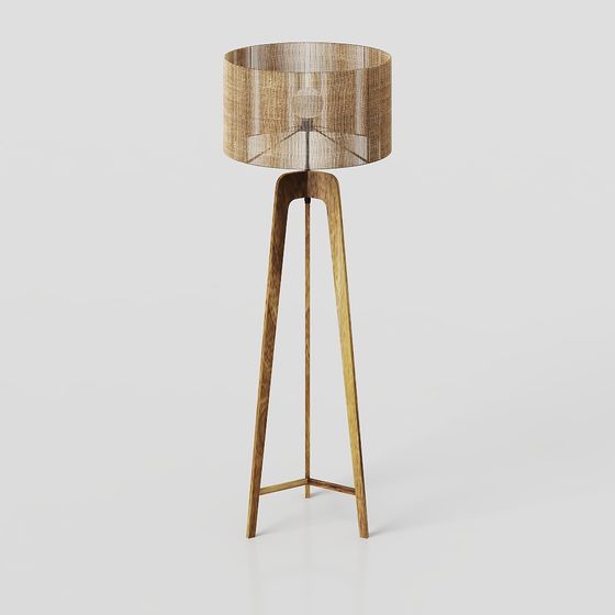 Stylish Low-Poly Floor Lamp 3D model for Modern Design