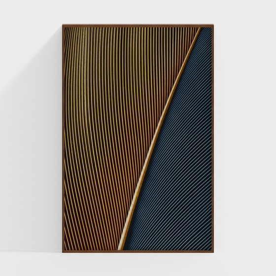 Abstract Line Art 3D Model Design