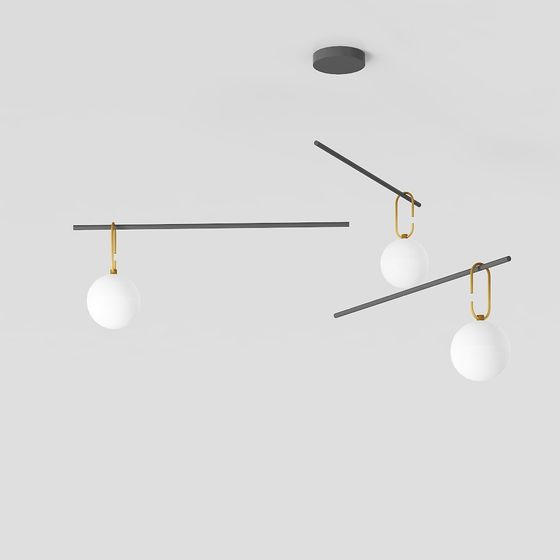 Sleek Minimalist Pendant Light 3D model