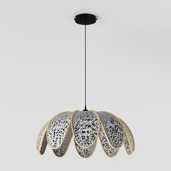 Stylish Low-Poly Chandelier 3D model